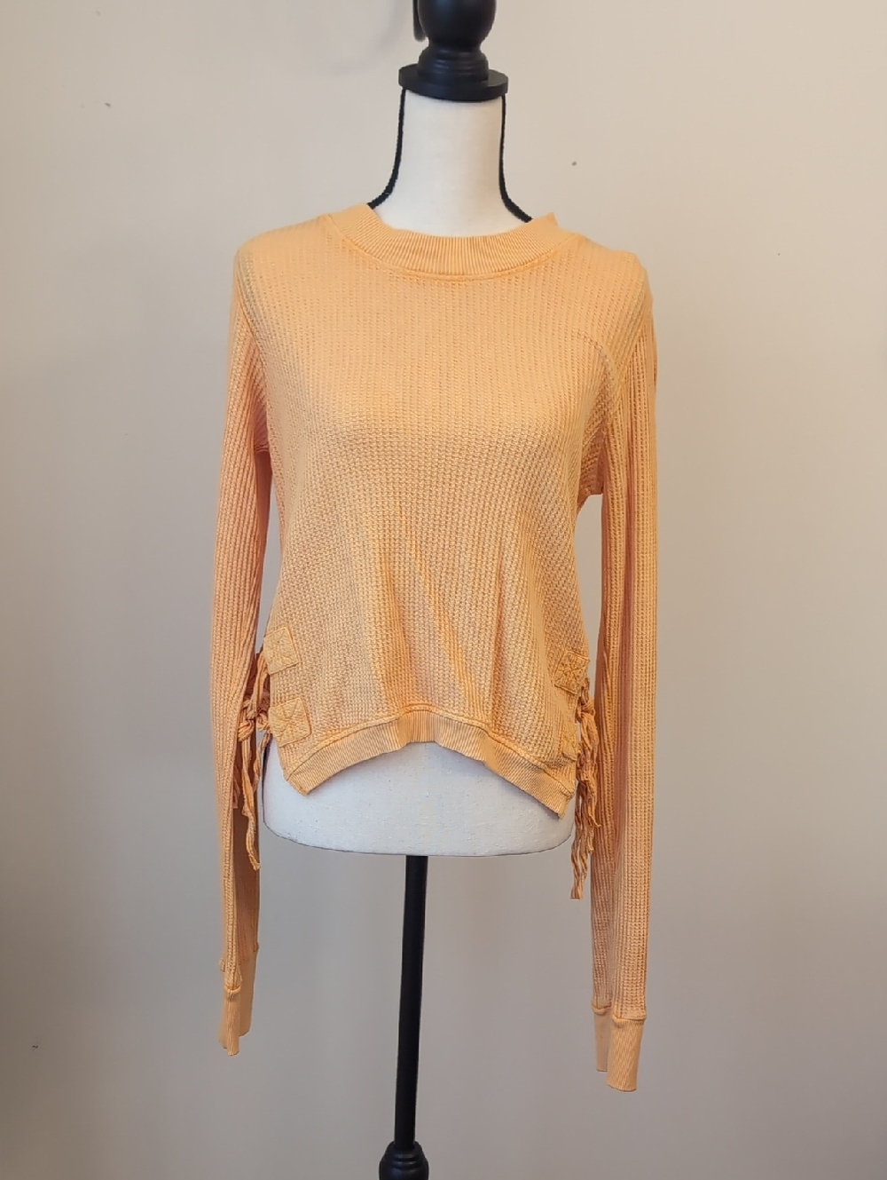 FP One Women’s Long-Sleeve Waffle Knit Side-Tie Top